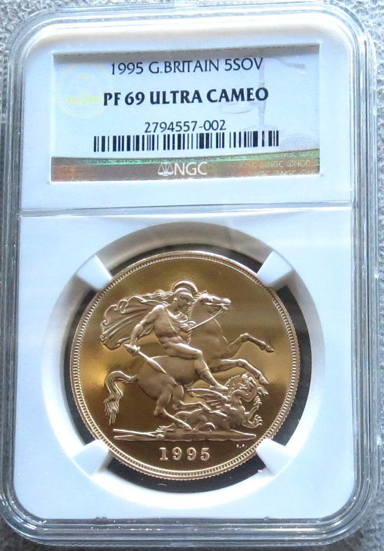 1980年エリザベス女王5ポンド金貨PF69 UCAM 動画あり】3枚セット1980年ヤングエリザベス5ポンド金貨PF69UCAM