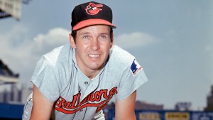 UNDATED: Brooks Robinson #5 of the Baltimore Orioles poses for a portrait. Robinson played for the Orioles from 1955-1977. (Photo by Louis Requena/MLB Photos via Getty Images)