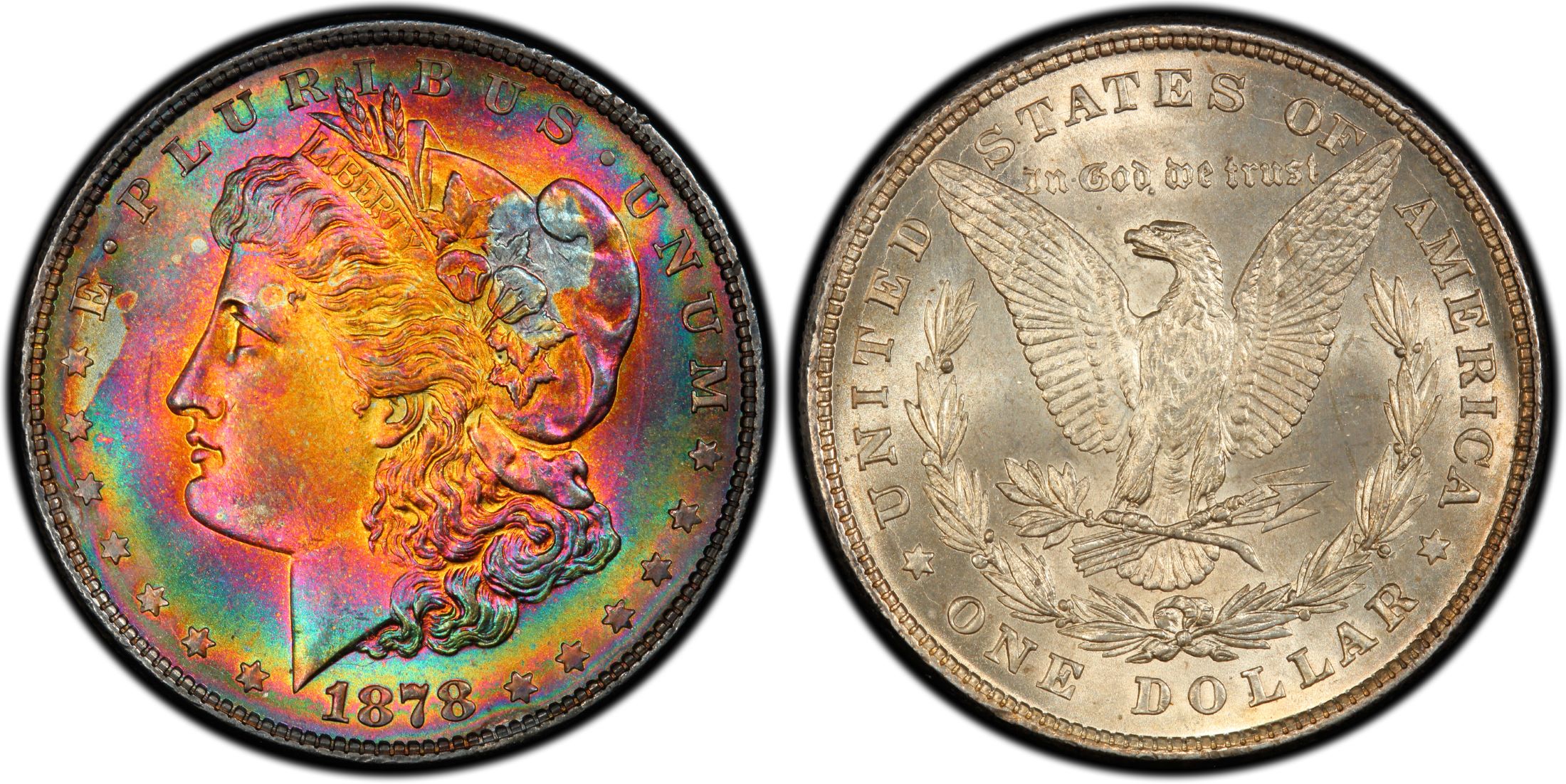 コイン投資スタートパック アンティークコイン アメリカ 1ドル モルガン銀貨1879-S ＄1 PCGS MS63＋書籍