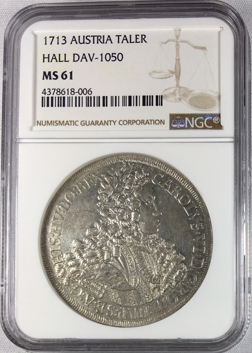 1696年 神聖ローマ帝国 ザルツブルク ターラー銀貨 PCGS UNC - 旧貨幣 