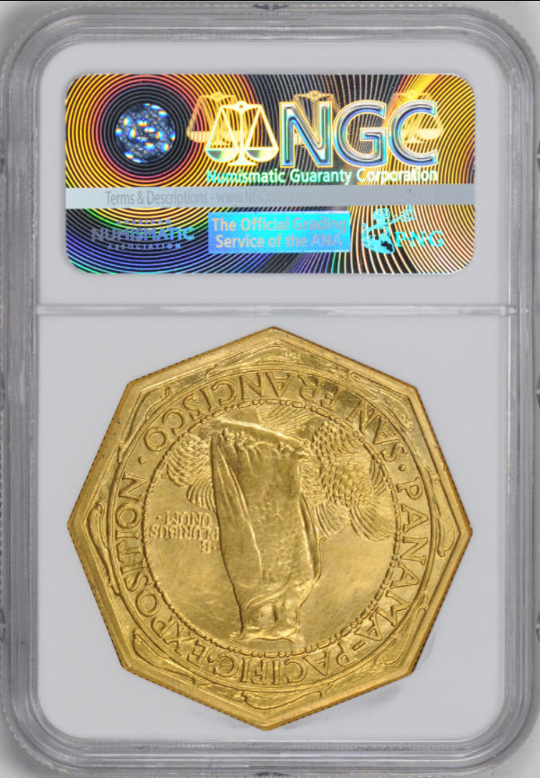 アメリカアンティークコイン50ドル パナマパシフィック金貨1915-S Octa