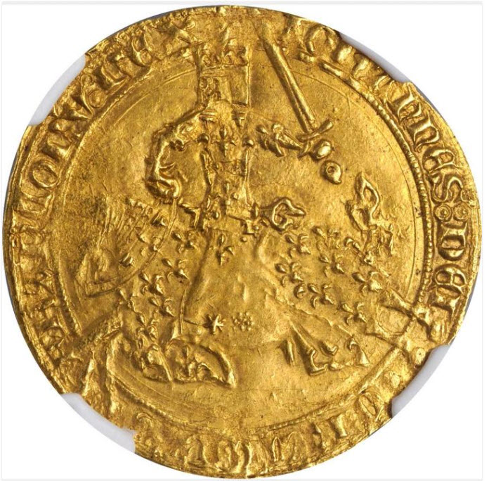 アンティークコイン フランス-フランシュヴァル金貨(1350-64） ジャン