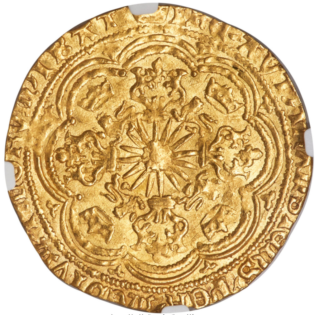 アンティークコイン・オランダ・ローズノーブル金貨 ND(1590-1593) MS64 NGC
