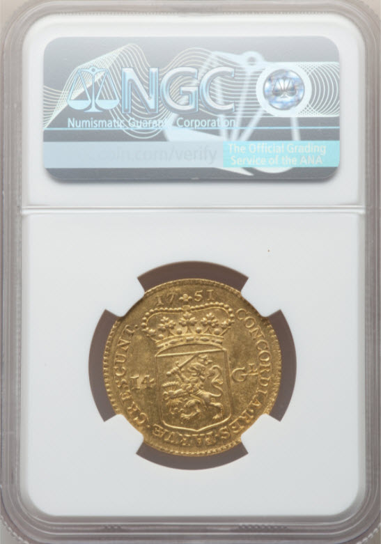 動画あり】アンティークコイン オランダ1751年ライダー14ギルダー金貨