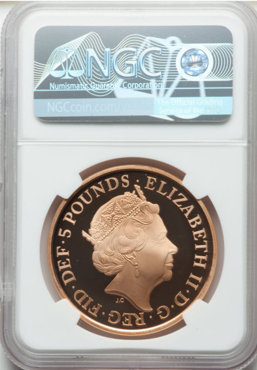2015年 ガーンジー エリザベス コロネーション 5オンス プルーフ 銀貨