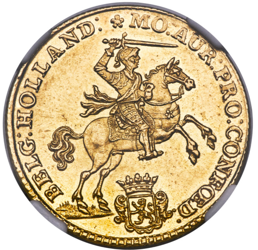 動画あり】アンティークコイン オランダ1751年ライダー14ギルダー金貨
