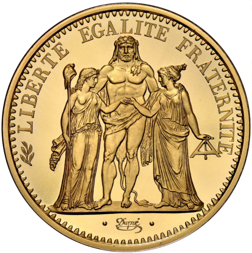アンティークコイン フランス 1971年 10フラン ピエフォー金貨 PCGS-SP66