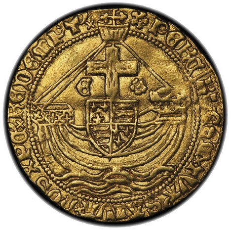 グレートブリテン エドワード4世 1480 14 エンジェル金貨 Pcgs Au58