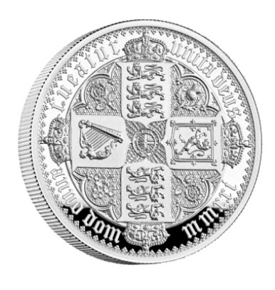 グレートブリテン2021年ニューゴシッククラウン2オンス5ポンド銀貨 