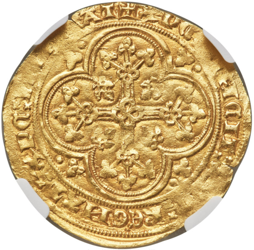 動画あり】フランス 1350-64年 ジャン2世 エキュドール金貨 NGC-MS60