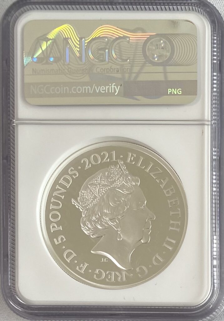 箱付 2021年 ブリタニア 2オンス NGC 銀貨 イギリス　純銀　コイン貨幣