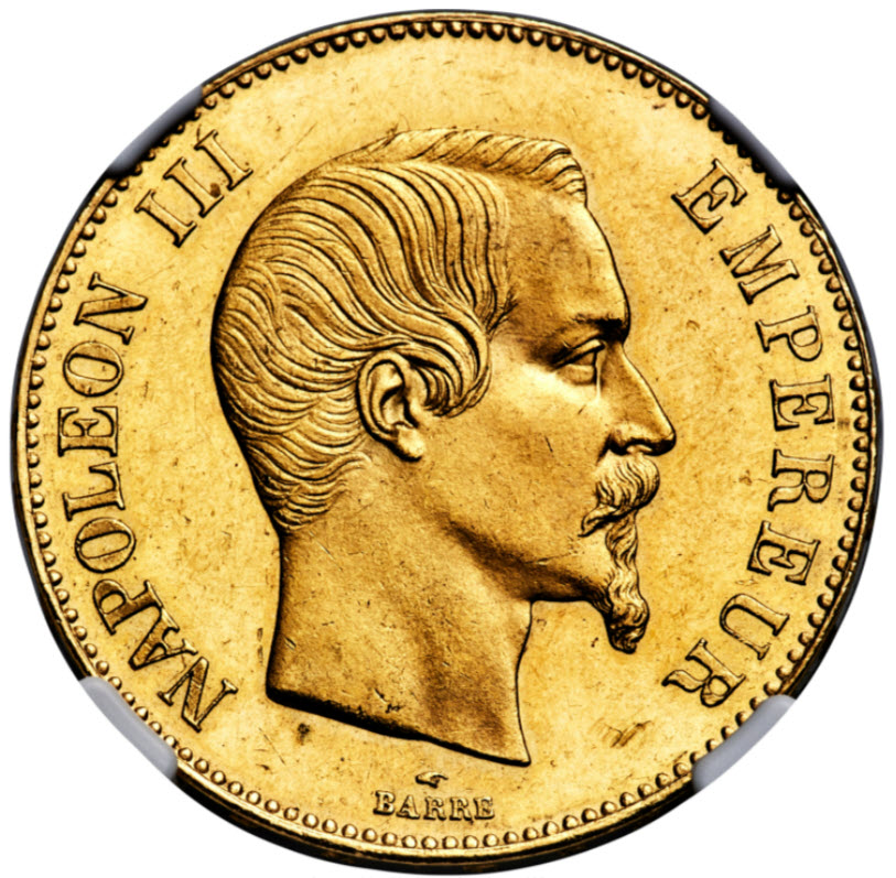 在庫あり即納可 - 『NGC VF30』フランス ナポレオン 3世5フラン金貨