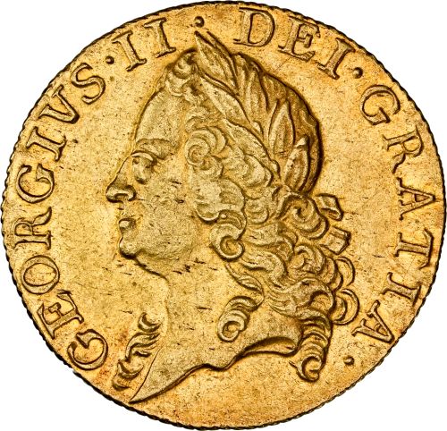 レア度1-R1】グレートブリテン 1752年 ジョージ2世 1ギニー金貨