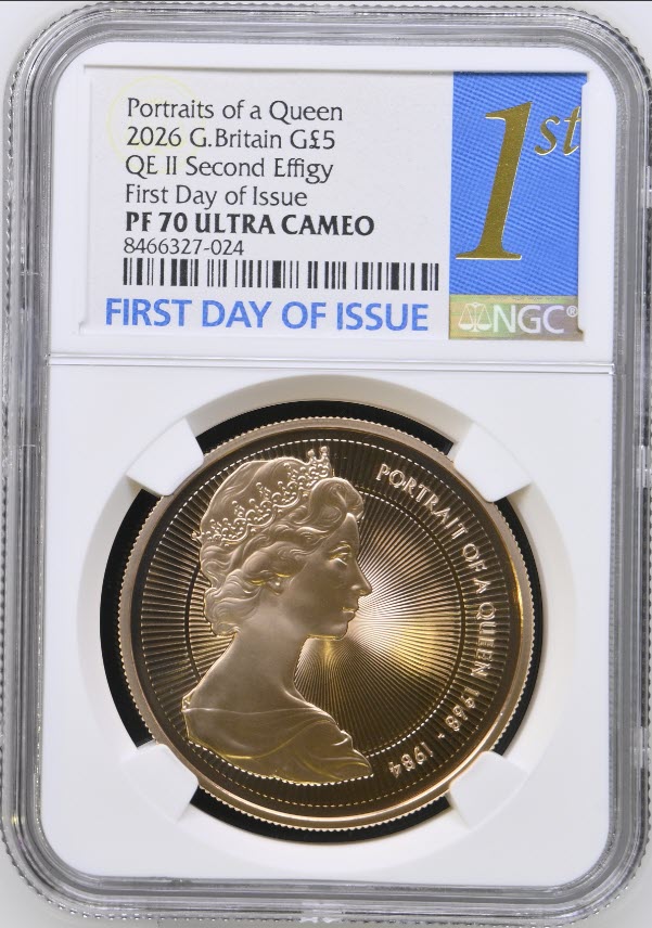 ミー＆モモ スペイン銅貨２枚 極美品 女王の肖像シリーズ】グレートブリテン 2026年 エリザベス2世 第二肖像