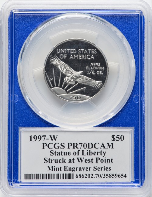 ジョン・マーカンティ サイン入り】 アメリカ 50ドル 1/2オンス