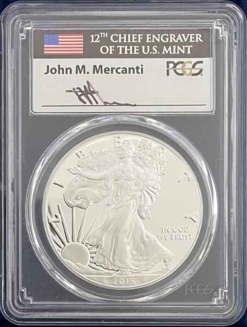 【PCGS最高鑑定】2015年イーグル銀貨　サイン入り PCGS最高鑑定】2015年イーグル銀貨 サイン入り PCGS最高鑑定】2015年