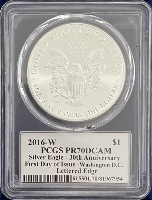 ジョン・マーカンティ サイン入り】アメリカ 1ドル シルバーイーグル