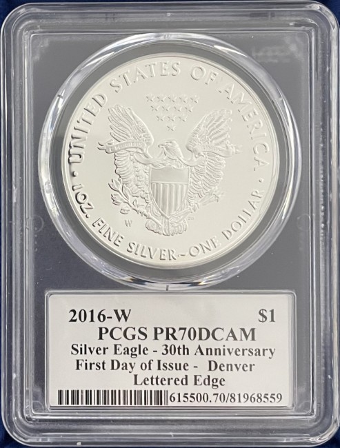 ジョン・マーカンティ サイン入り】アメリカ 1ドル シルバーイーグル