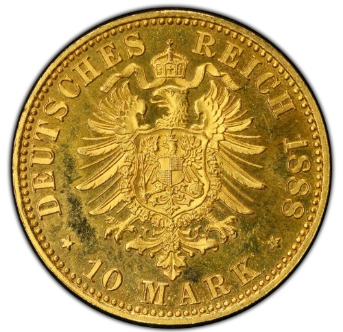 アンティークコイン ドイツ プロイセン王国 1888-A年 フリードリヒ3世