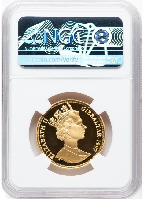 イギリス領ジブラルタル 1997年 ウナとライオン 2ポンド（2ソブリン