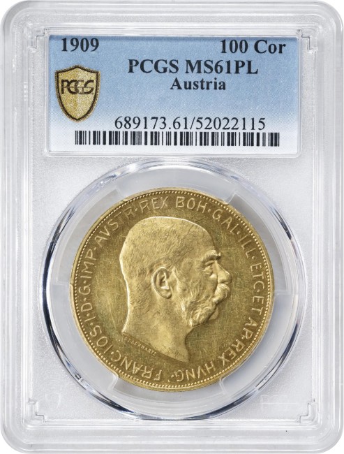 アンティークコイン オーストリア ハプスブルク帝国 1909年 フランツ