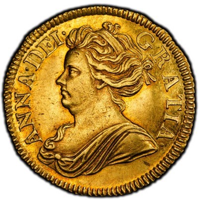 アンティークコイン グレートブリテン 1714年 アン女王 1/2ギニー金貨